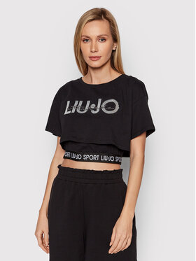 Liu Jo Sport Liu Jo Sport T-Shirt TA2085 JS923 Černá Regular Fit