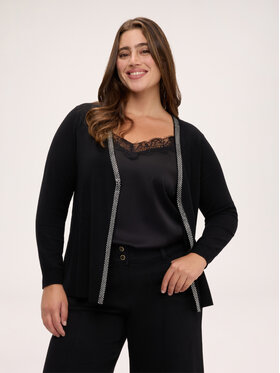Fiorella Rubino Fiorella Rubino Kardigan M575L008875N033 Czarny Regular Fit