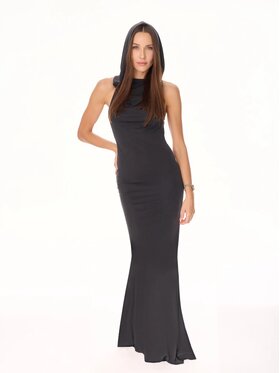MANDRAGORA MANDRAGORA Sukienka wieczorowa Lana Czarny Slim Fit