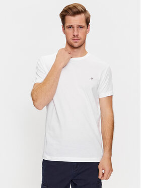 Gant Gant T-krekls Slim Shield Ss 2003185 Balts Slim Fit