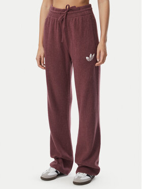 adidas adidas Spodnji del trenirke Essentials IA4436 Bordo rdeča Loose Fit