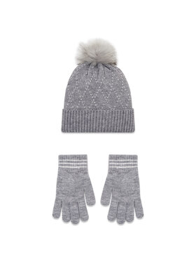 Pieces Pieces Ensemble bonnet + gants Carine 17130999 Gris