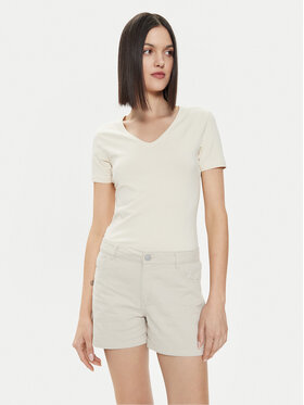 4F 4F T-krekls 4FWSS24TTSHF1359 Écru Slim Fit