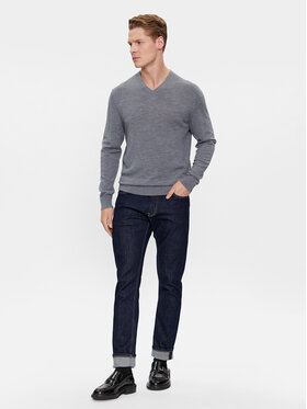 Calvin Klein Džemper K10K110423 Siva Slim Fit