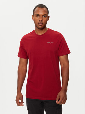 Tommy Jeans Tommy Jeans Тишърт Linear Chest DM0DM18555 Червен Slim Fit