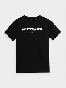 4F 4F T-Shirt 4FJAW23TTSHM0797 Schwarz Regular Fit