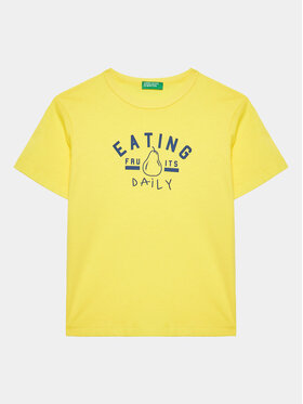 United Colors Of Benetton United Colors Of Benetton T-shirt 3096G109K Žuta Regular Fit
