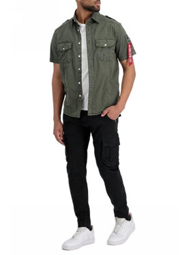 Alpha Industries Alpha Industries Košile AI.136427-136-L Šedá Basic Fit