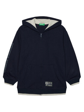 United Colors Of Benetton United Colors Of Benetton Majica dugih rukava 3BC1C504U Tamnoplava Relaxed Fit