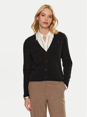 Tommy Hilfiger Tommy Hilfiger Кардиган WW0WW43092 Черен Regular Fit