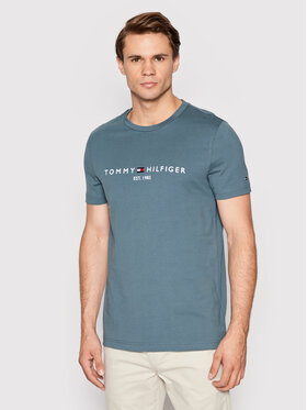 Tommy Hilfiger Tommy Hilfiger T-Shirt Logo MW0MW11797 Niebieski Slim Fit