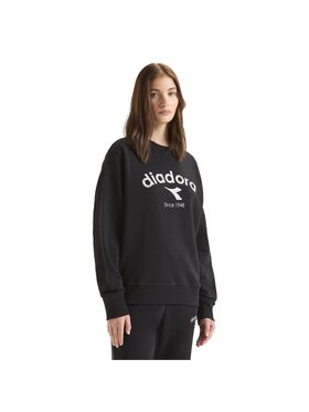 Diadora Diadora Bluza SWEATSHIRT CREW ATHL. LOGO Czarny Basic Fit