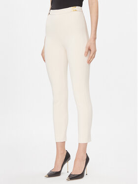 Elisabetta Franchi Elisabetta Franchi Kalhoty z materiálu PA-005-36E3-V280 Écru Regular Fit