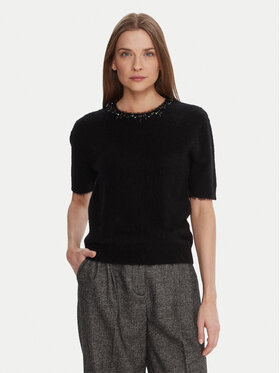 KAOS KAOS Sweter RI1NT071 Czarny Regular Fit