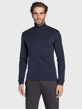 Marc O'Polo Marc O'Polo Krekls ar augstu apkakli M29 2202 52226 Tumši zils Slim Fit