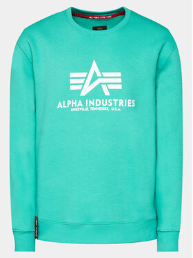 Alpha Industries Alpha Industries Bluză Basic 178302 Verde Regular Fit