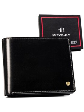 Rovicky Rovicky Duży Portfel Męski 22323-VT-RVT Czarny