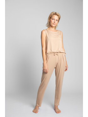 LaLupa LaLupa Spodnie piżamowe LA025 Brązowy Comfortable Fit
