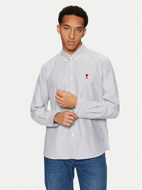 AMI PARIS AMI PARIS Koszula BFUSH063.CO0087 Szary Regular Fit