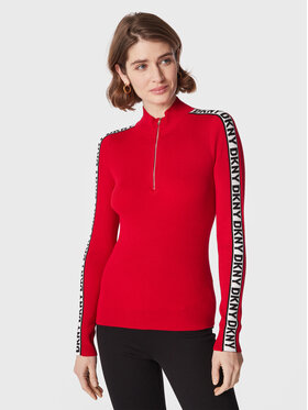 DKNY DKNY Sweter P2MSA0A0 Czerwony Slim Fit