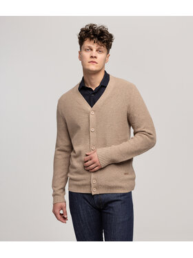 Lee Cooper Lee Cooper Kardigan ONTARIO 8020 Beżowy Regular Fit