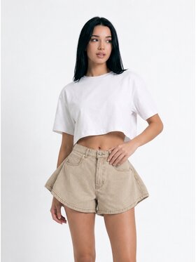 MissDenim MissDenim Szorty jeansowe Skorts Brązowy jasny Regular Fit
