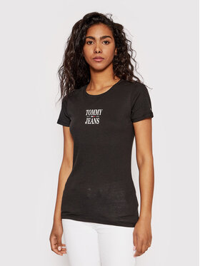 Tommy Jeans Tommy Jeans T-Shirt Essential DW0DW12829 Μαύρο Slim Fit