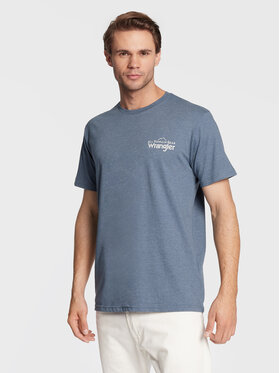 Wrangler Wrangler T-Shirt WC5EGEB22 Niebieski Regular Fit