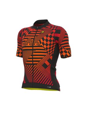 Alé Cycling Alé Cycling Koszulka rowerowa PR-S Checker Czerwony Fitted Fit