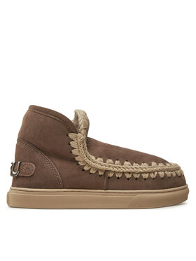 Mou Mou Μπότες Χιονιού Eskimo Sneaker Big Metal Logo FW111008A Καφέ