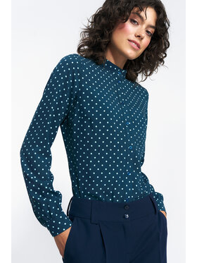 NIFE NIFE Bluzka B155 Zielony Classic Fit