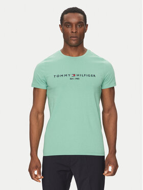 Tommy Hilfiger Tommy Hilfiger T-särk Logo MW0MW11797 Roheline Regular Fit