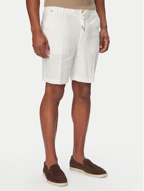 BOSS BOSS Pantalon scurți din material Kane1 50557537 Alb Regular Fit