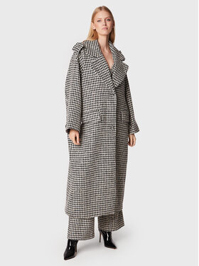 ROTATE ROTATE Vlněný kabát Sparkly Houndstooth RT1904 Barevná Oversize
