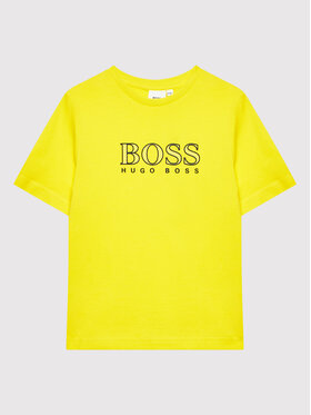 Boss Boss T-Shirt J25N30 S Żółty Regular Fit