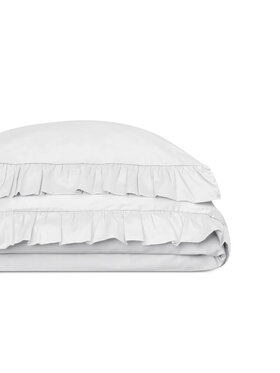 White pocket White pocket Komplet pościeli z falbanką Biały