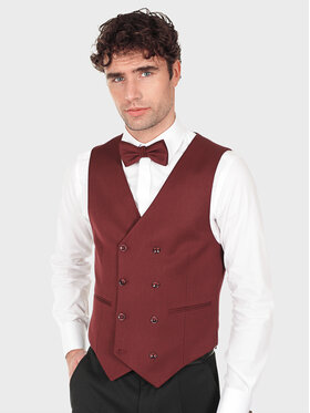 Evenemen Evenemen Kamizelka Boston 4 Bordowy Slim Fit