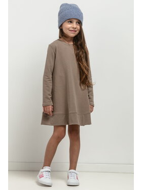Tessita Tessita Sukienka dzianinowa SUKIENKA MMD36_6_98 Brązowy Basic Fit