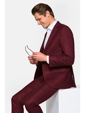 Lancerto Lancerto Garnitur Norwich Bordowy Regular Fit