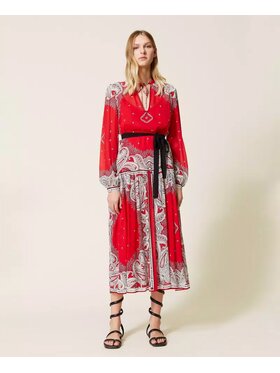 TWINSET TWINSET Sukienka koktajlowa TP270F6908 Czerwony Modern Fit