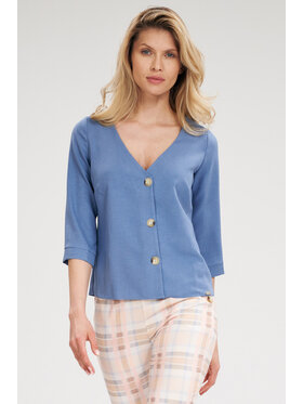 FIGL FIGL Bluzka M699 Niebieski Regular Fit