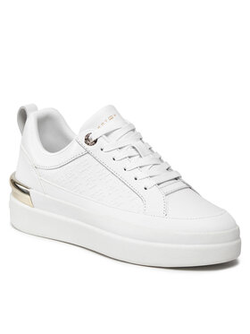 Tommy Hilfiger Tommy Hilfiger Sneakers Lux Court Sneaker Monogram FW0FW07808 Alb