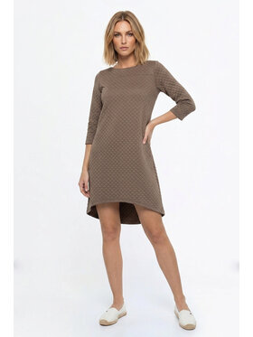 FIGL FIGL Každodenné šaty M1363 Béžová Loose Fit