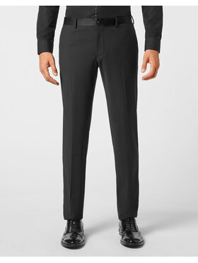 PHILIPP PLEIN PHILIPP PLEIN Kalhoty z materiálu 347 Černá Regular Fit