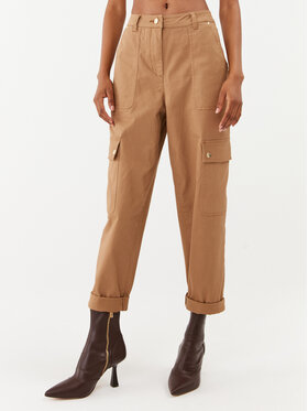MICHAEL Michael Kors MICHAEL Michael Kors Hlače MF330GY3X6 Smeđa Relaxed Fit