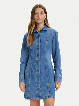 Guess Jeans Guess Jeans Džinsinė suknelė W5BK48 D5M48 Mėlyna Slim Fit