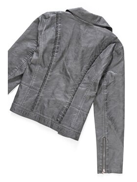 Wrangler Wrangler Kurtka damska WOMEN BIKER Szary Regular Fit