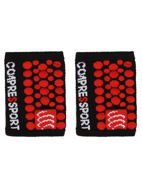 Compressport Compressport Znojnik za zapešće Sweatbands 3D.Dots WSTV2 Crna