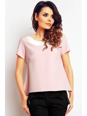 Infinite You Infinite You Bluzka M083 Różowy Basic Fit