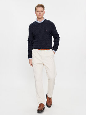 Tommy Hilfiger Džemper MW0MW33132 Tamnoplava Relaxed Fit